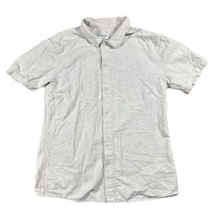 Rhythm Shirt Mens Small Short Sleeve Button Up Beige Linen Blend Huckberry